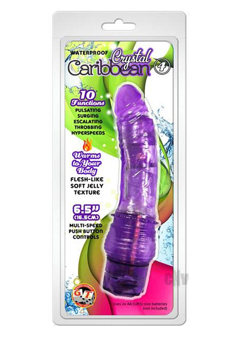 Crystal Caribbean Jelly Vibe #4 Waterproof - 10 Function Purple