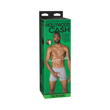 Signature Cocks Hollywood Cash ULTRASKYN Cock with Removable Vac-U-Lock Suction Cup 11in Chocolate