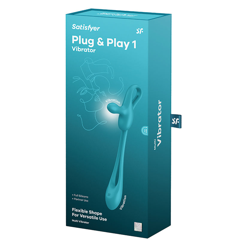 Satisfyer Plug & Play Couples Multi Vibrator - Blue/Green