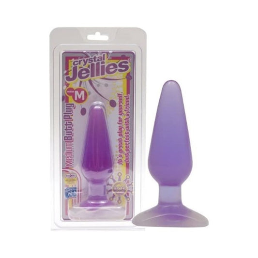 Crystal Jellies Butt Plug Purple Medium