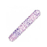 Purple Rose Nubby Glass Dildo