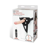 Lux Fetish 6.5" Realistic Vibrating Dildo W/strap On Harness Set