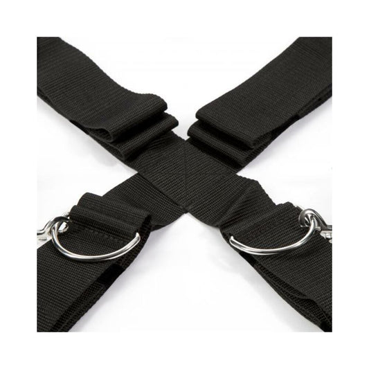 FIFTY SHADES KEEP STILL OVER THE BED CROSS RESTRAINT SILVER