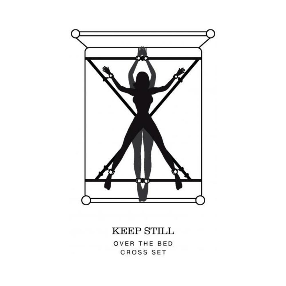 FIFTY SHADES KEEP STILL OVER THE BED CROSS RESTRAINT SILVER