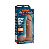 Noches Latinas Pene Real Con Testiculos Brown Dildo