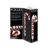 Icicles No. 59 Hand Blown Glass Massager Candy Cane