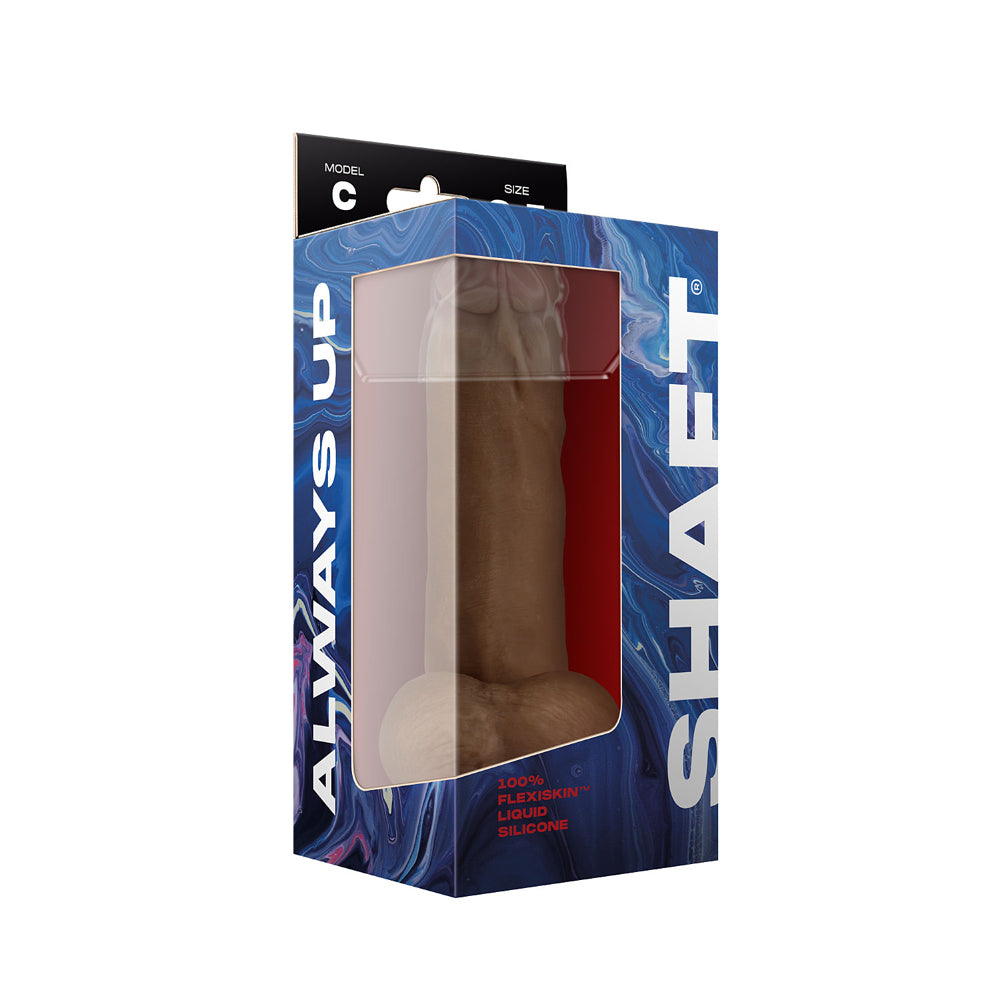 Model C 8.5" Liquid Silicone Dong W/Balls Oak