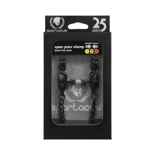 Blackline Adjustable Open Wide Nipple Clamps Black