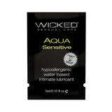 Wicked Aqua Sensitive Water Based Lubricant .1 oz