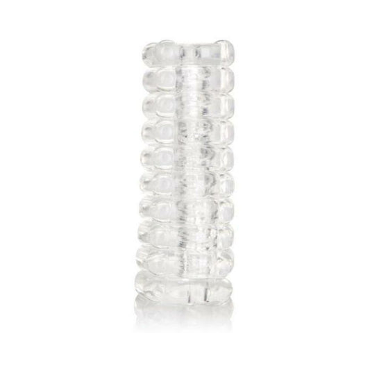 Ribbed Reversible Masturbation Stroker Clear