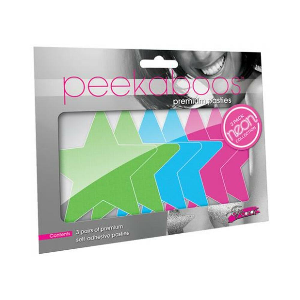 Peekaboos Neon Stars Value Pack Of 3 O/S