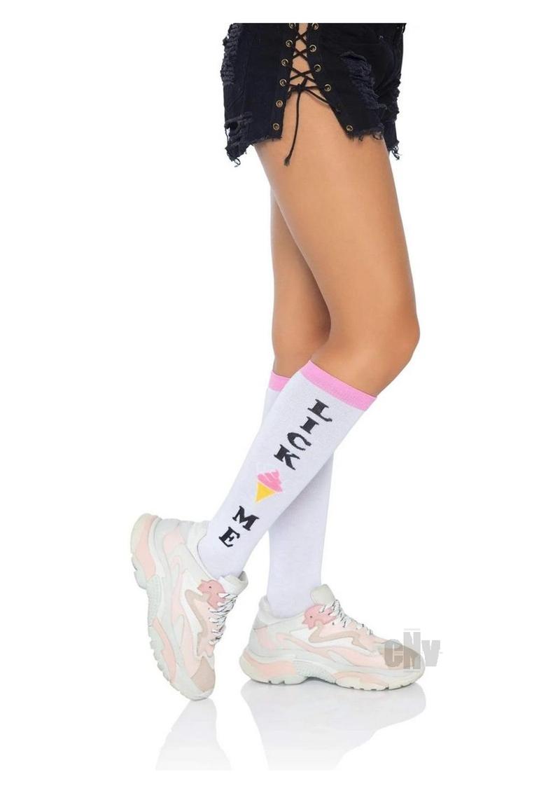 Lick Me Knee Socks