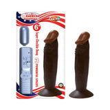 All American Whopper 6 inches Vibrating Dong Brown