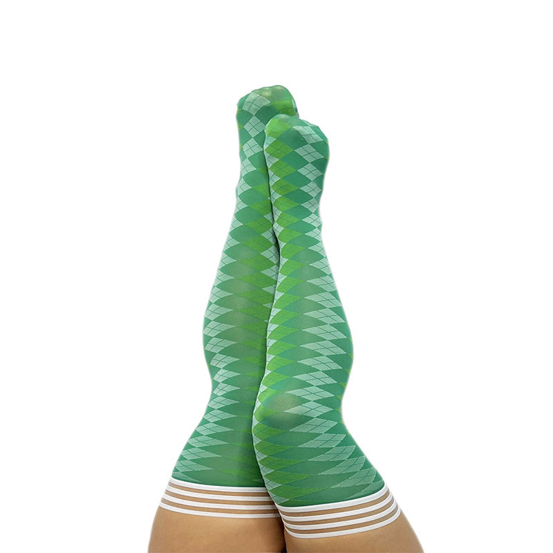 Kixies OPC Par 4 Green Argyle Size D