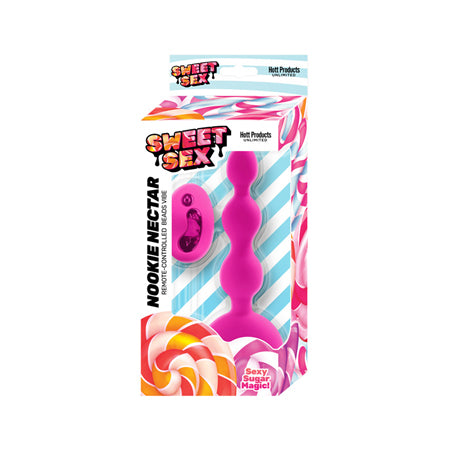 Sweet Sex Nookie Nectar Beads Vibe w/Remote - Magenta