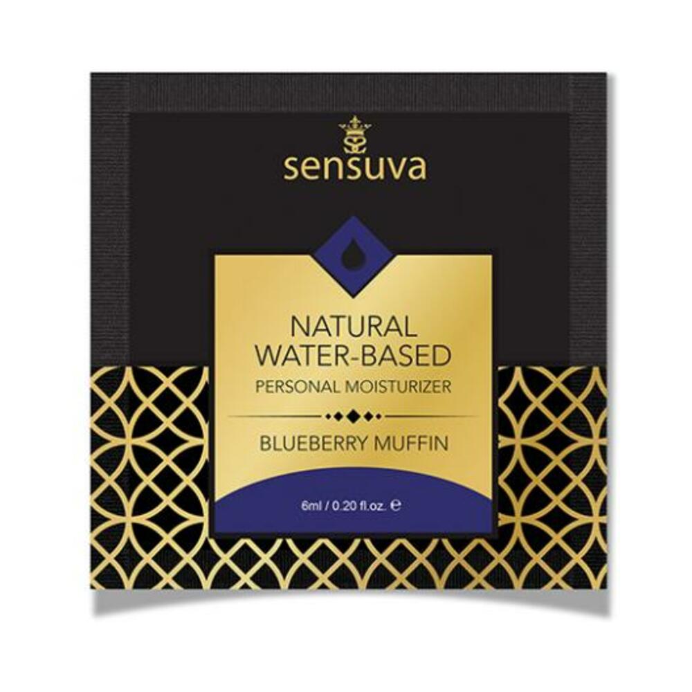 Sensuva Natural Water Based Personal Moisturizer Single Use Packet - 6 Ml Blueberry Muffin