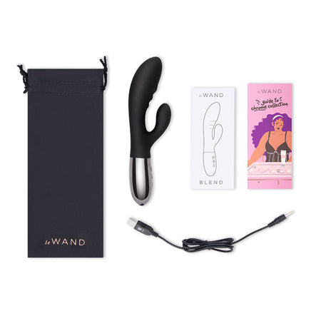 Le Wand BLEND Double Motor Rabbit Rechargeable Vibrator - Black