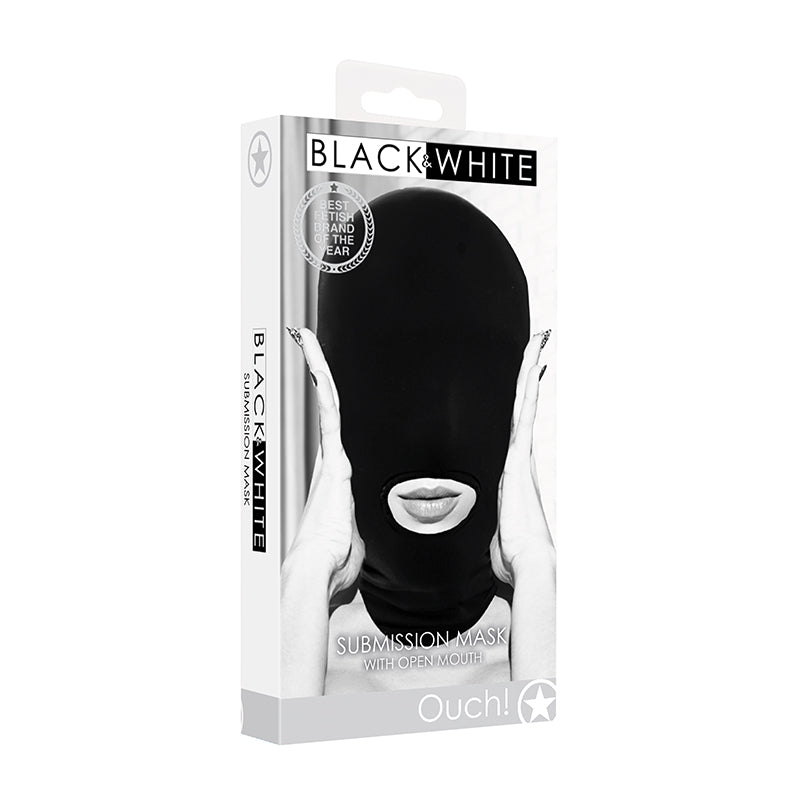 Ouch! B&W Submission Mask W/Open Mout Bk