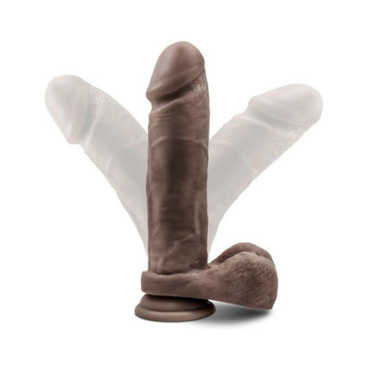 Au Natural - 9.5 Inch Dildo With Suction Cup - Chocolate