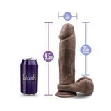 Au Natural - 9.5 Inch Dildo With Suction Cup - Chocolate