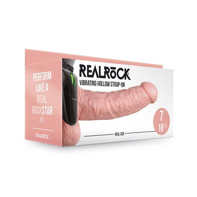 RealRock 7in VibrHollowStrapOnWBalls Bge