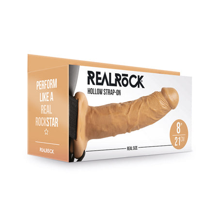 Hollow Strap-on Without Balls 8 Inch - Tan