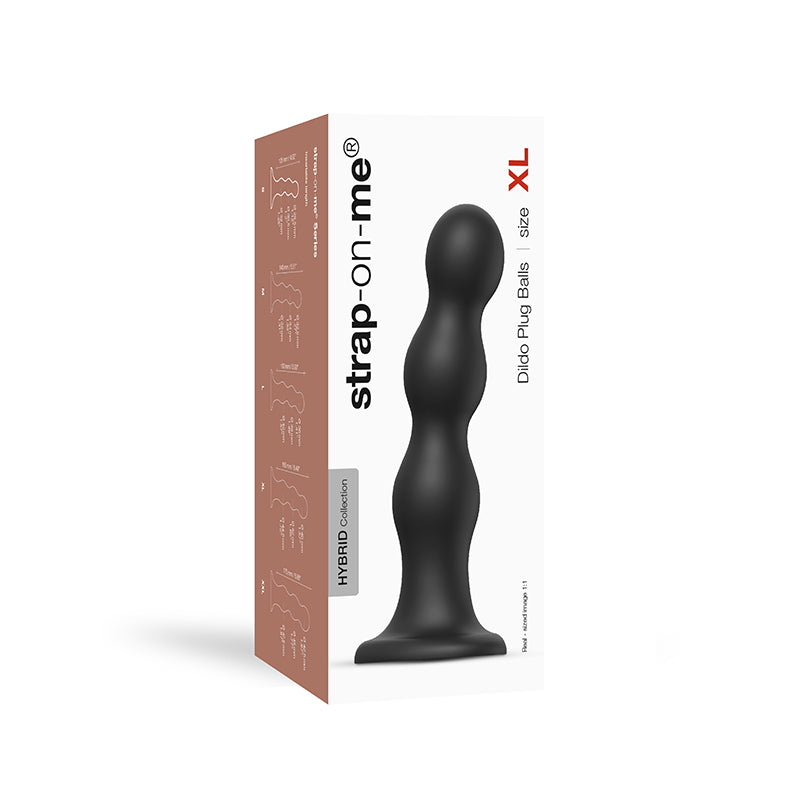 Strap-On-Me Dildo Plug Balls Blk XL