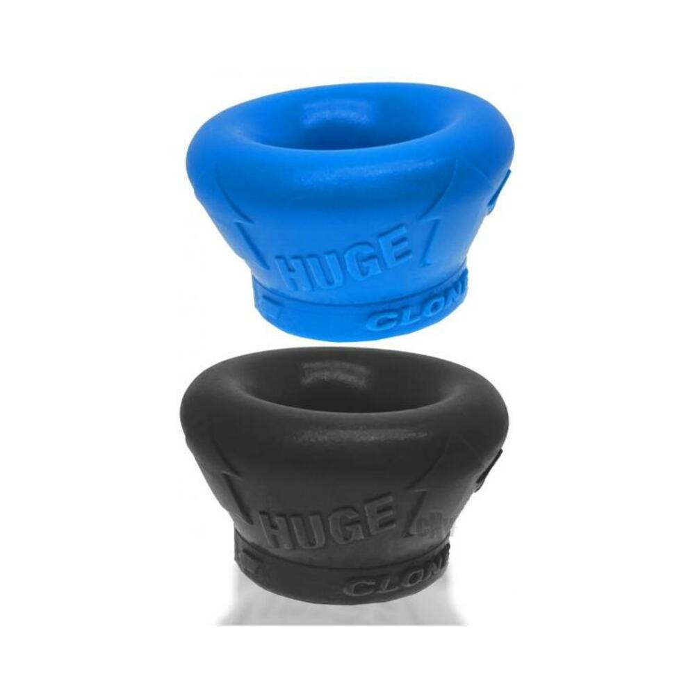 Clone Duo Huge - 2-Pack Ballstretcher - Pool Blue / Black