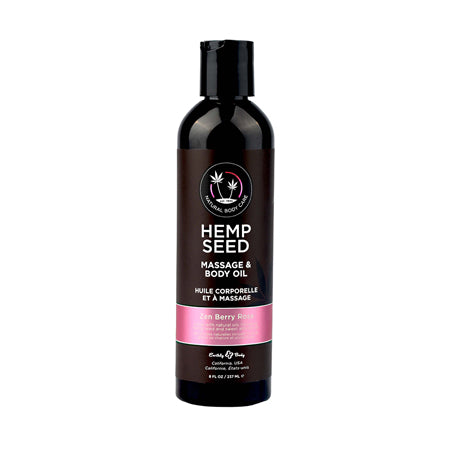 Earthly Body Massage & Body Oil - 8 oz Zen Berry Rose