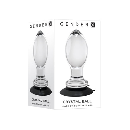 Gender X Crystal Ball Plug w/Suction Cup - Clear