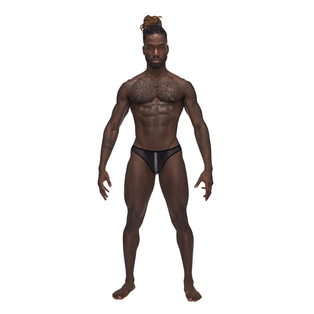 Landing Strip Bikini Brief - Small - Black