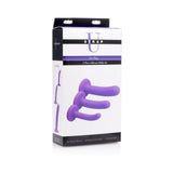 Tri-Play Silicone Dildo 3 Piece Set Purple
