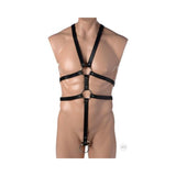 Male Full Body Harness Black Leather