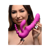 Regal Rider Vibrating Silicone Strapless Strap On Triple G Dildo