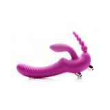 Regal Rider Vibrating Silicone Strapless Strap On Triple G Dildo