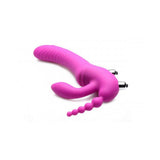 Regal Rider Vibrating Silicone Strapless Strap On Triple G Dildo