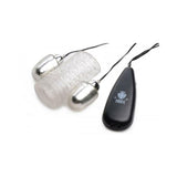 Dual Vibrating Penis Sheath Clear Stroker