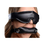Padded Blindfold And Gag Set Black