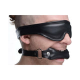 Padded Blindfold And Gag Set Black