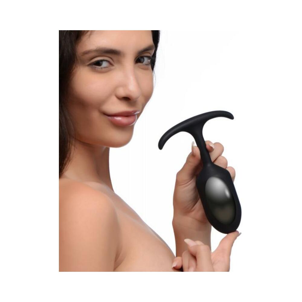 Premium Silicone Weighted Anal Plug - Large