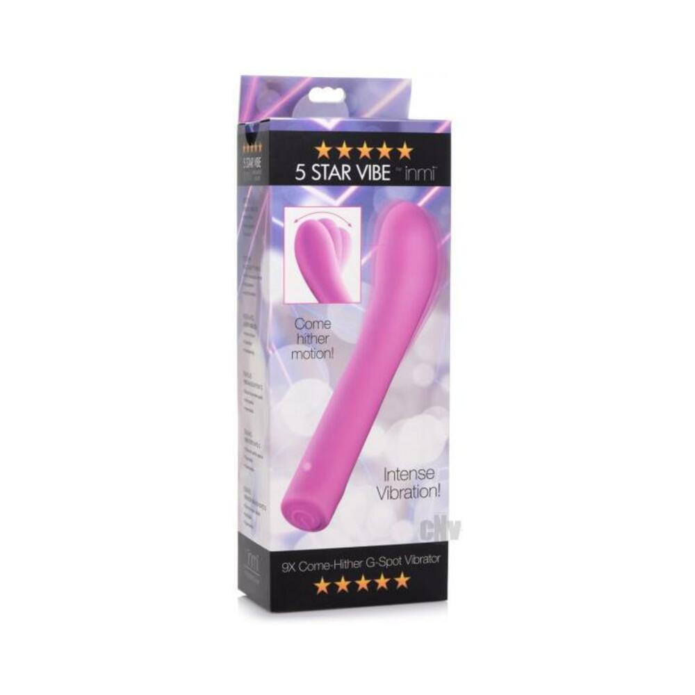 5 Star 9x Come-Hither G-Spot Silicone Vibrator - Pink