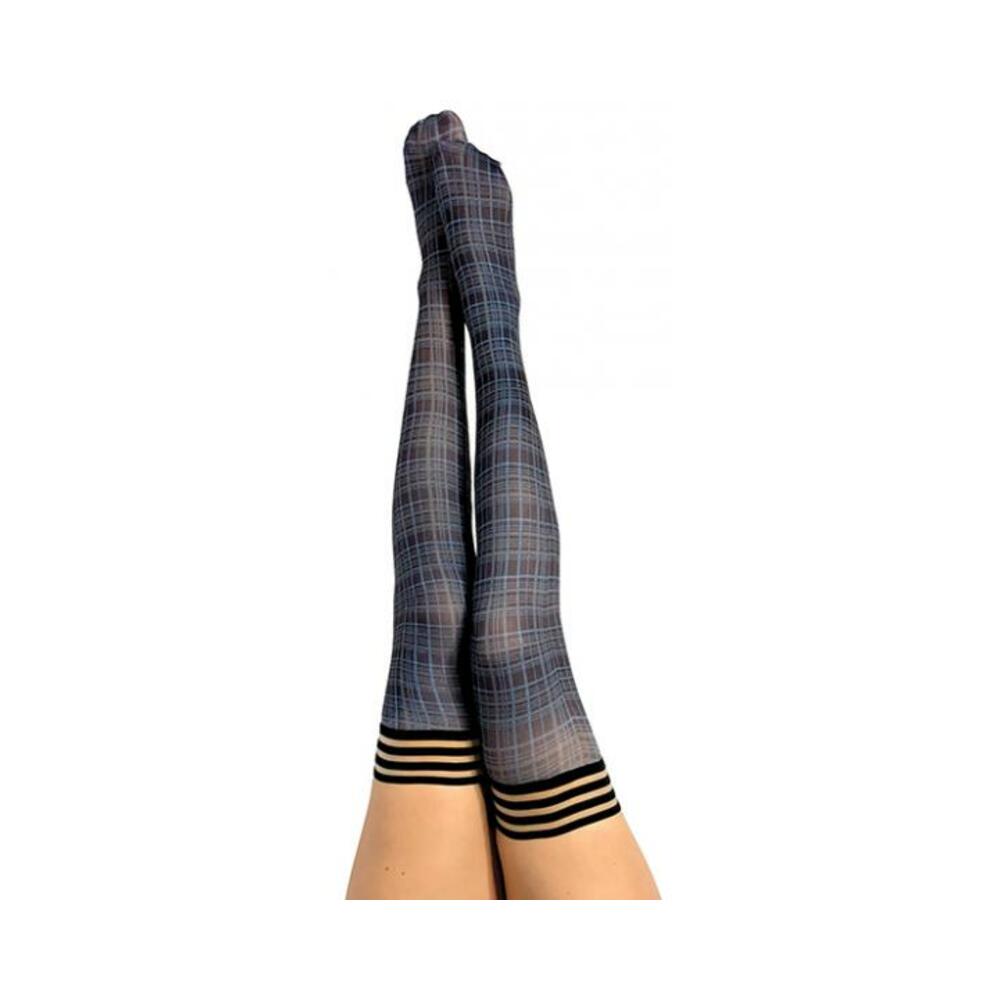 Kixies Debbie Navy Plaid - Size B