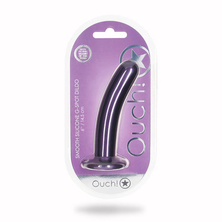Shots Ouch 6' Smooth G-Spot Dildo - Metallic Purple
