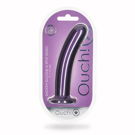 Shots Ouch 7' Smooth G-Spot Dildo - Metallic Purple