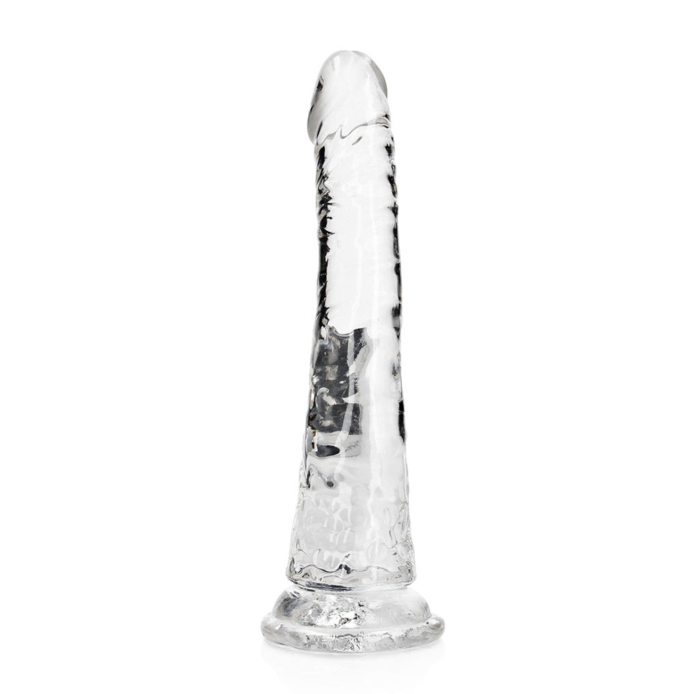 Realrock Crystal Clear Slim Dildo 7'' Transparent