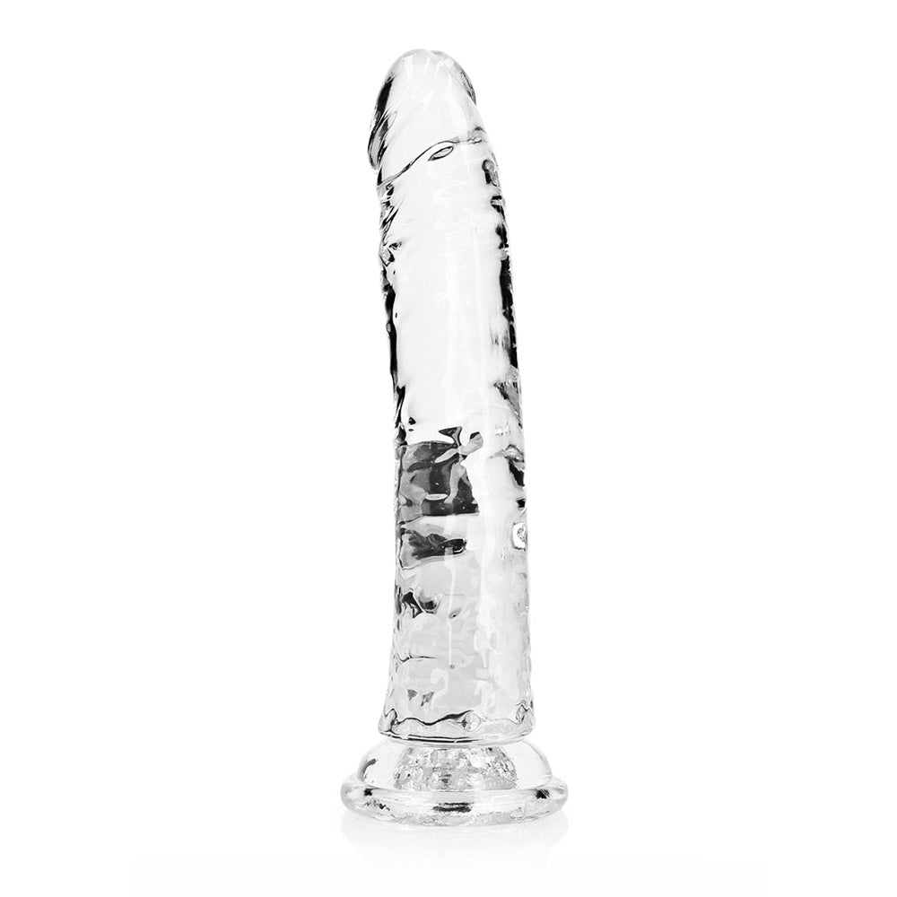 Realrock Crystal Clear Slim Dildo 8'' Transparent