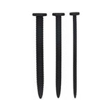 Shots Ouch Urethral Sounding Silicone Rugged Nail Plug Set - Black