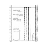 Shots Ouch Beginner Urethral Sounding Silicone Spiral Screw Plug Set - Black