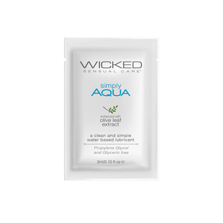 Wicked Sensual Care Simply Aqua Water Based Lubricant - .1 oz