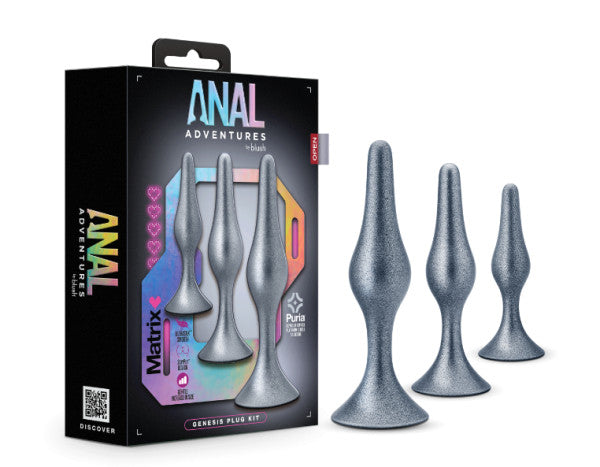 Blush Anal Adventures Matrix Genesis Plug Kit - Silver